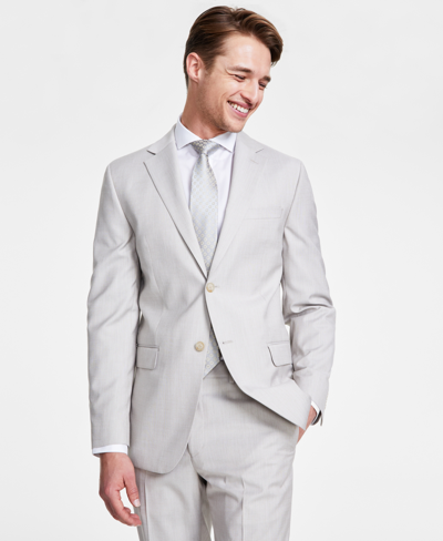 Dkny Men's Modern-fit Natural Neat Suit Separate Jacket