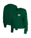 New Era Women's Green New York Jets Sport Night Thermal Long Sleeve T-shirt In Green
