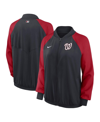 NIKE WOMEN'S NIKE NAVY WASHINGTON NATIONALS AUTHENTIC COLLECTION TEAM RAGLAN PERFORMANCE FULL-ZIP JACKET