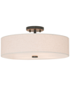 Livex Meridian Semi Flush Light In Bronze