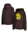 OUTERSTUFF BIG BOYS AND GIRLS BROWN SAN DIEGO PADRES TEAM PRIMARY LOGO PULLOVER HOODIE