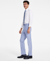 Dkny Men's Modern-fit Bi-stretch Light Blue Check Suit Separate Pants In Light Blue