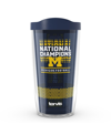 TERVIS TUMBLER MICHIGAN WOLVERINES COLLEGE FOOTBALL PLAYOFF 2023 NATIONAL CHAMPIONS 16 OZ CLASSIC TUMBLER