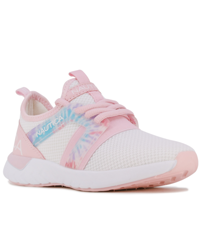 Nautica Kids' Little Girls Parks Youth Athletic Lace Up Sneakers In Pink,white