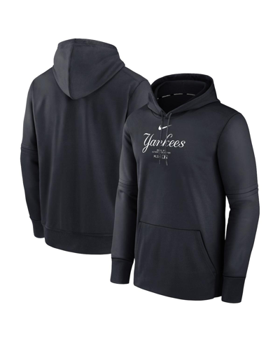 Nike Men's New York Yankees Authentic Collection Practice  Therma Mlb Pullover Hoodie In Navy