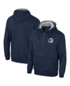 Colosseum Navy Georgetown Hoyas Team Half-zip Pullover Hoodie In Navy