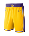 NIKE MEN'S NIKE GOLD 2019/20 LOS ANGELES LAKERS ICON EDITION SWINGMAN SHORTS