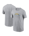 NIKE MEN'S NIKE GRAY LOS ANGELES CHARGERS LOGO ESSENTIAL T-SHIRT