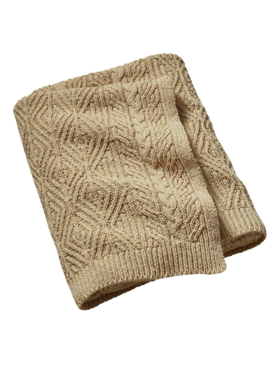 Ralph Lauren Harlow Owen Throw Blanket In True Dark Cream