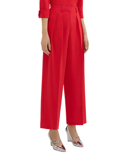Theory Pleated Pant In Red