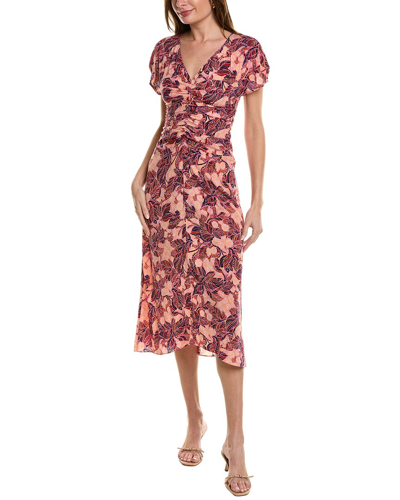 A.l.c . Elodie Silk-blend Midi Dress In Pink