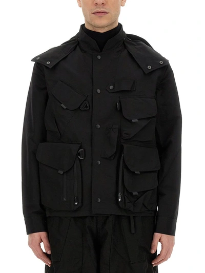 South2 West8 Parka With Logo In Black