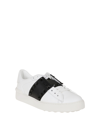 Valentino Blue Calf Leather Bos Taurus Low Top Sneakers In Multi