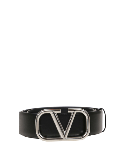 Valentino Garavani Buckle Belt H.40 In Black