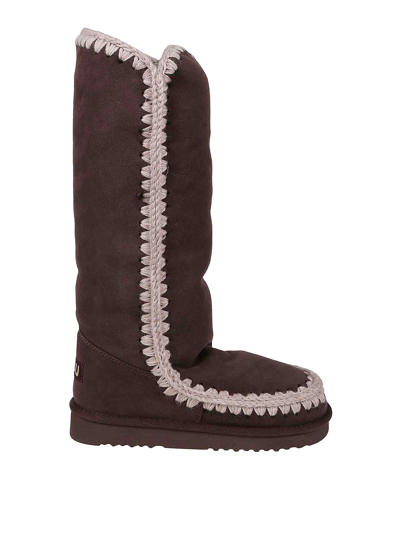 Mou Eskimo 40 Leather Boots In Brown