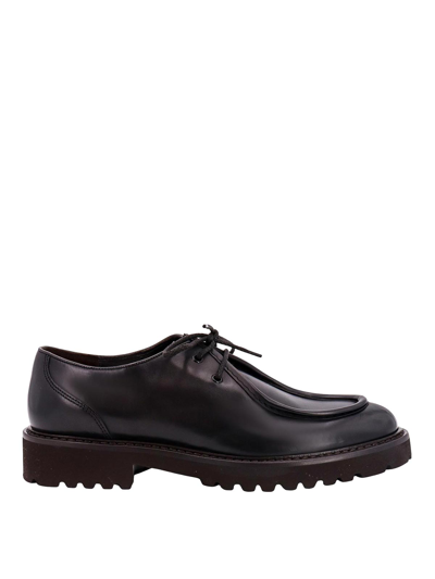 Doucal's Leather Lace-up Shoe In Brown