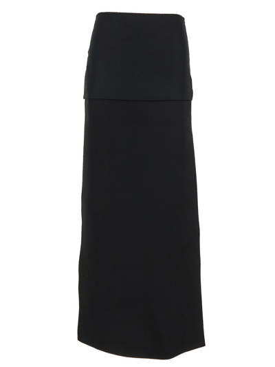 Khaite Wide Skirt In Black