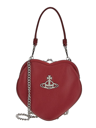 Vivienne Westwood Belle Heart Frame Faux Leather Bag In Red