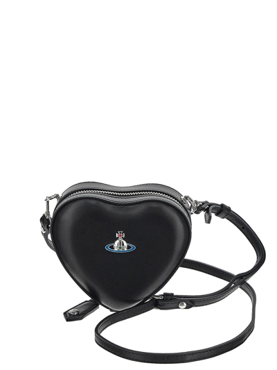 Vivienne Westwood Heart Bag In Black