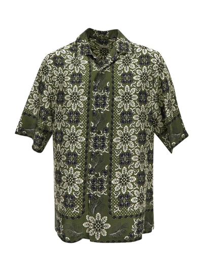 Etro Floral-print Silk Shirt In Multicolor