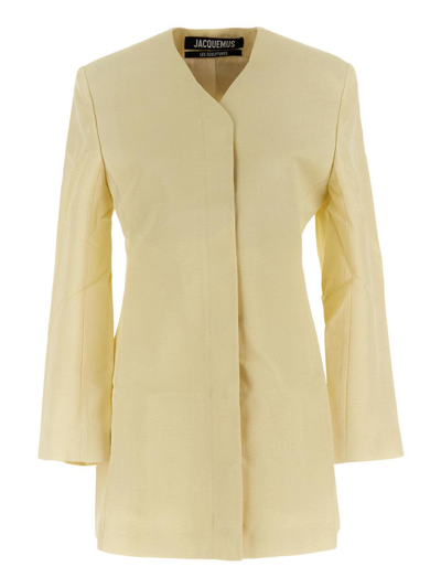Jacquemus La Dressing Gown Cubo In Yellow