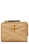 Tory Burch Kira Chevron Quilted Leather Bifold Wallet In Desert Dune