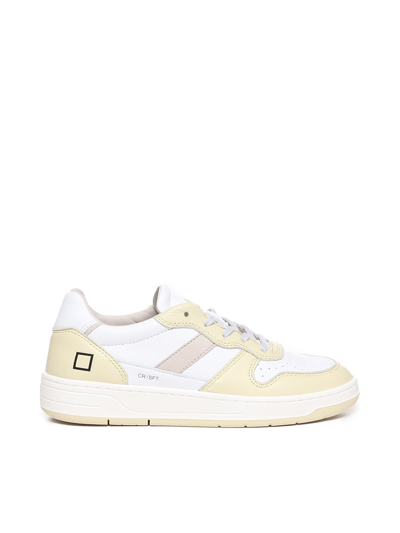 Date Court 2.0 Soft Sneakers In White-yellow