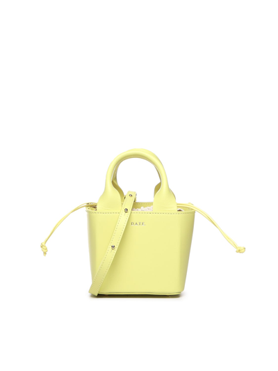 Date Cube Bag In Leather In Yellow