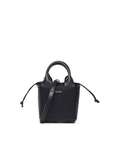 Date Cube Bag In Leather In Black