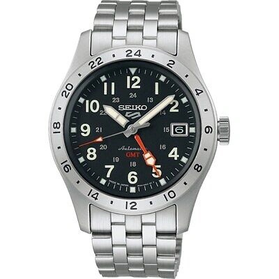Pre-owned Seiko 5 Sports Field Gmt Sports Sbsc011 Men's Watch Mechanical Automatic Black