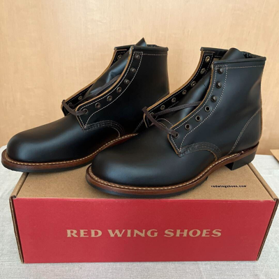 Pre-owned Red Wing Shoes Red Wing 9060 Beckman Boot Flat Box Width D Black Men Size 8.5d High Top Leather