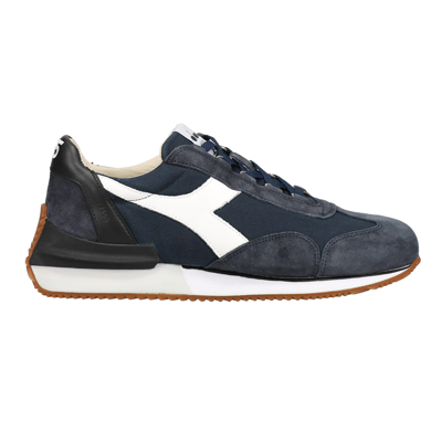Pre-owned Diadora Equipe Mad Italia Lace Up Mens Blue Sneakers Casual Shoes 177158-60065
