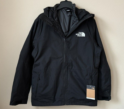 Pre-owned The North Face Men's  Thermoball Eco Snow Triclimate Waterproof 3 In 1 Jacket In Black