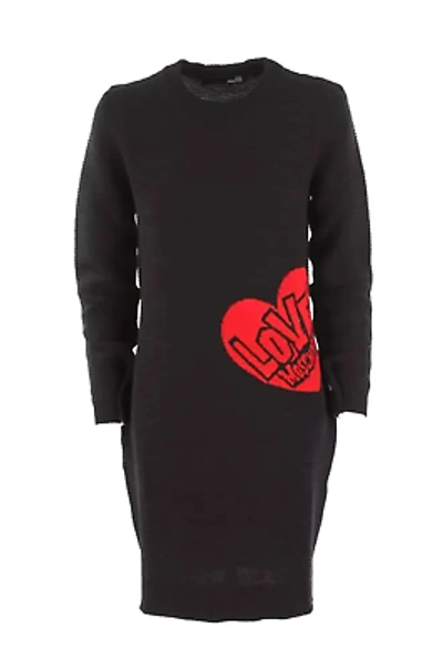 Pre-owned Moschino Love  Black Wool Dress