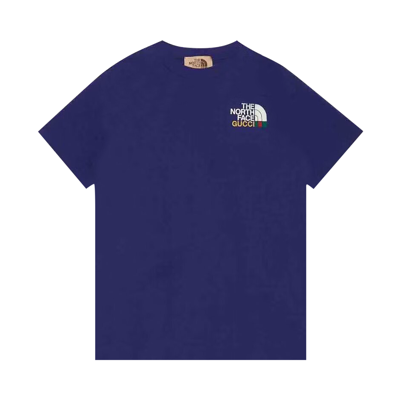 Pre-owned Gucci X The North Face T-shirt 'blue'