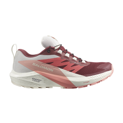 Pre-owned Salomon Wmns Sense Ride 5 Gore-tex 'syrah Peach Amber' In Pink