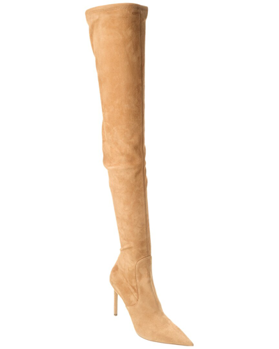 Michael Kors Collection Elle Runway Suede Thigh-high Boot In Brown