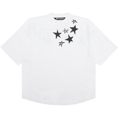 Pre-owned Palm Angels Shooting Stars Overlogo Tee 'white/black'