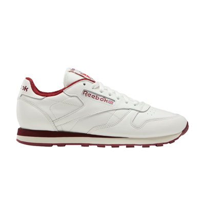 Pre-owned Reebok Classic Leather 'chalk Classic Burgundy' In White