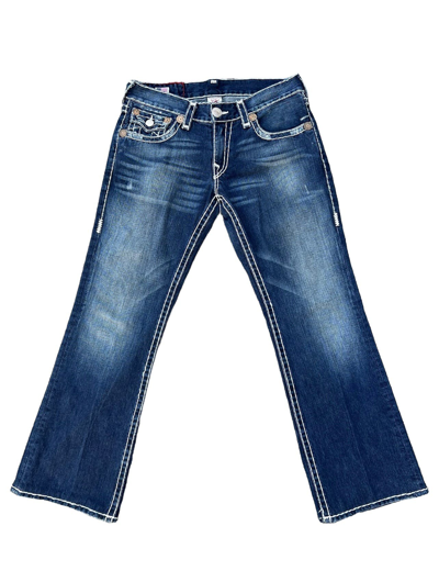 Pre-owned True Religion X Vintage 2000s True Religion Billy Super T Denim Flare Jeans In Multicolor
