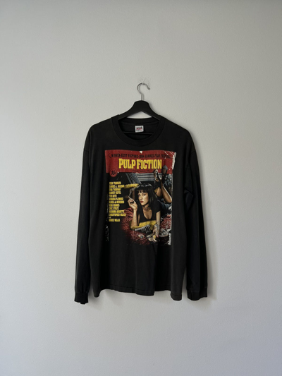 Pre-owned Band Tees X Movie Vintage 1994 Pulp Fiction Longsleeve (singe Stitch) In Black