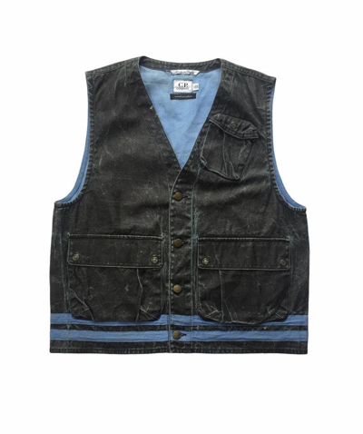 Pre-owned C P Company X Massimo Osti C.p Company Waxed Tactical Vest Jacket In Multicolor