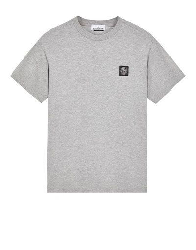 STONE ISLAND STONE ISLAND T-SHIRT MANCHES COURTES GRIS COTON