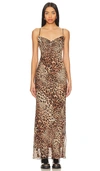 Superdown Dexi Maxi Dress In 棕色豹纹