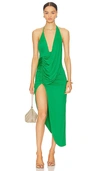 SUPERDOWN MIA DRAPE SLIT DRESS