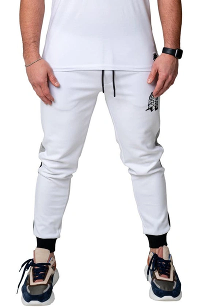 Maceoo Legendary Stretch Cotton Joggers In White
