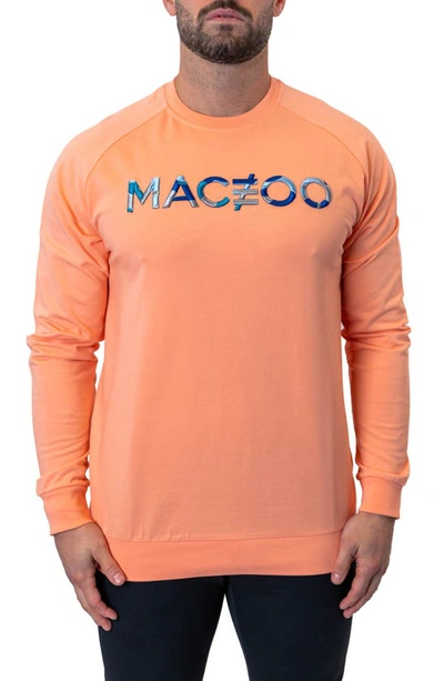 Maceoo Camo Peach Stretch Cotton Sweater In Pink