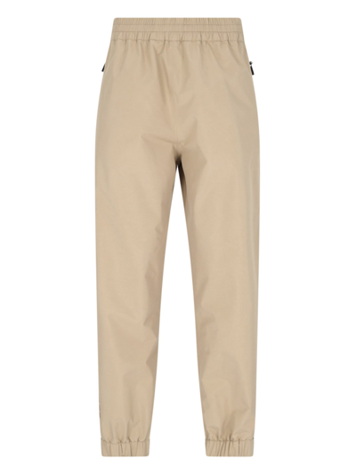 Moncler Logo Track Trousers In Beige