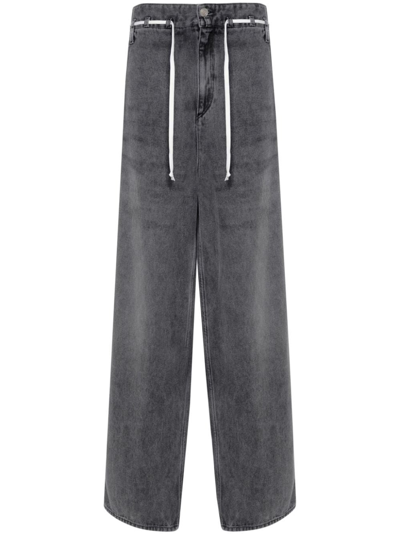 Isabel Marant Jordy Tied Wide-leg Jeans In グレー