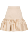 Patou Peplum Mini Skirt In 中間色